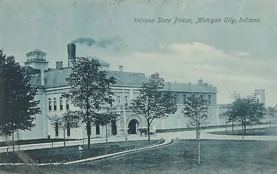 MICHIGAN CITY IN - Indiana State Prison Postcard - 1908 • $6.53