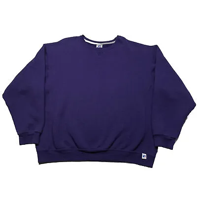 Vintage Russell Athletic Sweatshirt Men’s XL Purple Pullover Y2K Hipster Hip Hop • $29.99