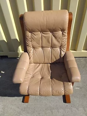 Danish De Luxe Teak Bentwood Armchair Mid Century MCM Lightly Restored • $1250