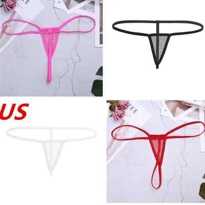 USWomen Fishnet Mini Bikini Tanga T-Back Panties Micro G-string Thongs Underwear • $6.50