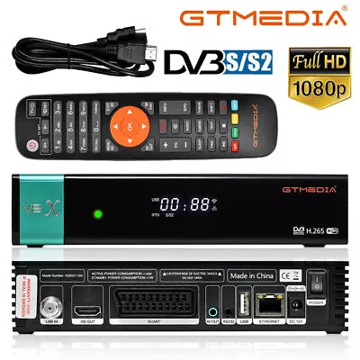 GTMEDIA Digital Satellite Receiver FTA DVB S/S2/S2X HD PVR Sat TV Tuner Decoder • $39.99