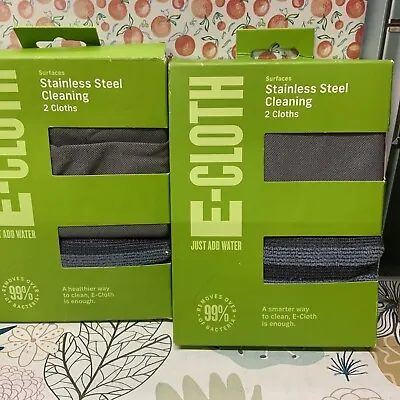 🧺 E-Cloth Stainless Steel Microfiber Cleaning Cloth 2 Pack 🆕LOT OF 2‼️ • $17.99