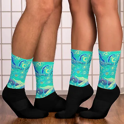 £21.63 • Buy UNISEX Socks With A Print Of My Painting  Sound In Silence 