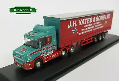 BNIB N GAUGE OXFORD 1:148 NTCAB008 Scania T Cab Curtainside J H Yates Sons Lorry • £20.50