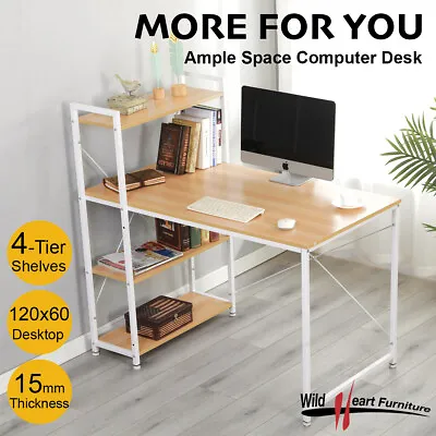 $99.95 • Buy Computer Desk With Bookcase Office Home Workstation Study Table Storage