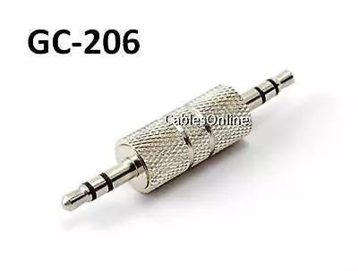 3.5mm Stereo Male To Male Audio Gender Changer Adapter CablesOnline GC-206 • $5.95