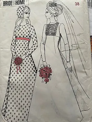 Uncut Vintage 1970's Wedding Dress & Bonnet Sewing Pattern • £7.99