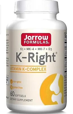 Vitamin K Complex Depot With Vitamin D3 Vitamin K1 MK-4 And MK-7 60 Softgel • £44.99