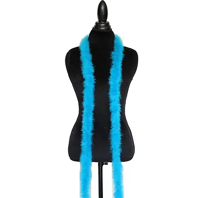 Turquoise 15 Grams Marabou Feather Boa 6 Feet Long Crafting Sewing Trim • $8.95