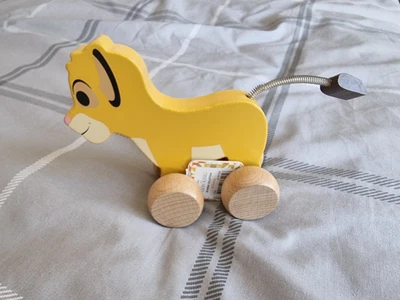 £9.85 • Buy Disney LION KING Wooden Push Along Toy - Simba
