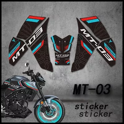 Motorcycle Tank Pad Protector Leather Stickers Decals For YAMAHA MT03 • $36.69