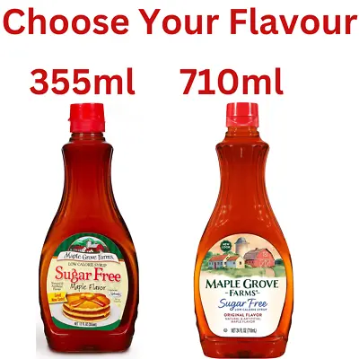 Maple Grove Farms Sugar Free Low Calorie Syrup For Pancakes & Waffles Vegetarian • £12.95