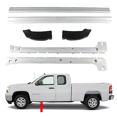 6PCS Rocker Panels Cab Corners Set Fits 99-07 Silverado Sierra 1500 Extended Cab • $178.99