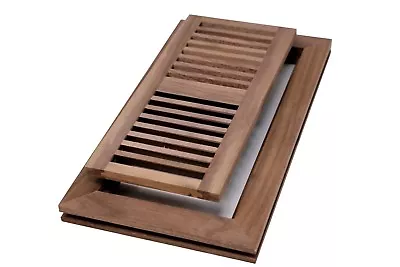 Walnut 4 X 10 Wood Vent/Register - Flush Mount With No Damper • $16