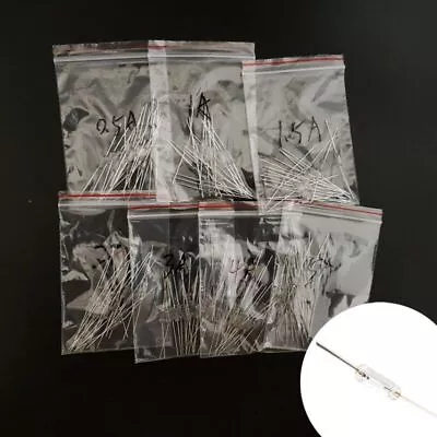 Axial Fast Glass Fuse With Lead Wire Mix Set 0.5A 1A-5A 3x10mm 7 Kinds 70/140Pcs • $10.49