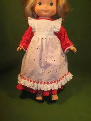 Fisher Price Mandy Doll Clothes ~❤️~ Red And White Pinafore Dress #515 • $9.99