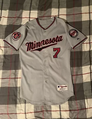 Majestic Minnesota Twins #7 Joe Mauer Road Gray Jersey Size 40 • $175