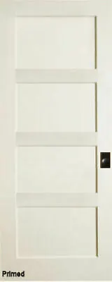 4 Panel Flat Mission Shaker Primed Stile & Rail Solid Core Door Slabs 8'0 Height • $248