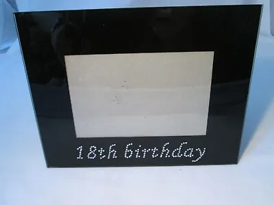 18th Birthday Photo Frame  - Black Frame With Rhinestone Detail • £2