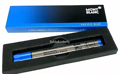 MontBlanc Rollerball Refills FINE Pacific Blue 2pcs/Box Made In Germany 105163 • $21