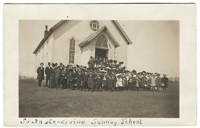 SOUTH ZANESVILLE OH/OHIO Vintage Postcard SUNDAY SCHOOL Church Portrait RPPC • $12.95