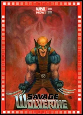 2013 UD Marvel Now!  CUTTING EDGE VARIANT COVER  #118-FC...SAVAGE WOLVERINE #1 • $4