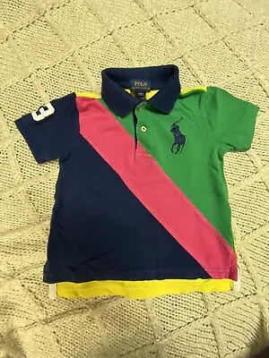 Boys Ralph Lauren Polo T-shirt Age 2 Years (B7) • £9.99