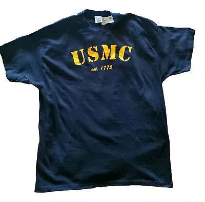 Large USMC  T-Shirt United States Marine Corp Black T-Shirt  Large • $16.16