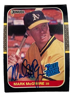 Mark McGwire Signed 1987 Donruss #46 Oakland Athletics Rookie Card PSA • $129.99