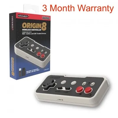 Retro-Bit Origin8 2.4 GHz Wireless Controller For Nintendo NES/Switch/PC Black • $24.50