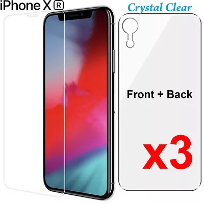 X3 Anti-scratch 4H PET Film Screen Protector For Apple IPhone XR Front And Back • $7.50