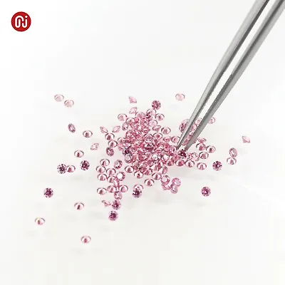 0.9-4mm Pink Color Round Cut Small Size Loose Moissanite Gemstone Moissanite  • $30.26