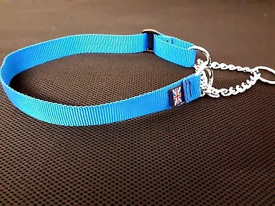 Royal Blue Half Check/choke Training Dog Collar Large Adjustment Fits 14 -22 <{} • £4.89