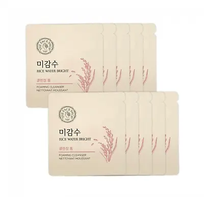 [THE FACE SHOP] Rice Water Bright Foaming Cleanser Sample 10pcs US Seller • $6.29