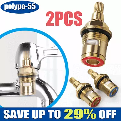 2x Replacement Tap Cartridge Valve Ceramic Disc Gland Quarter Turn 20 Teeth 1/2  • £4.94