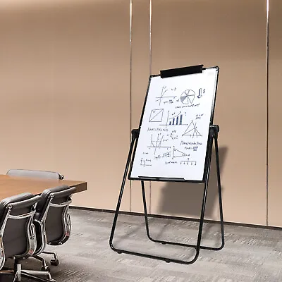 40x28‘’ Mobile Whiteboard Kit Framed Stand Foldable Double Sided Board Magnetic • $85