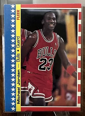 Michael Jordan 1987-88 Fleer Sticker Basketball Bulls #2 Q1361 • $74.99