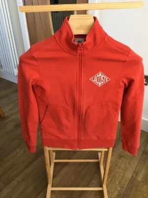 Lacoste Tracksuit Top Ladies/kids Size 36 Or Ladies Size 8 Red • £9.99