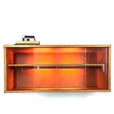 Beaver And Tapely Midcentury Wall Mounted Floating Illuminated Display Cabinet • £140