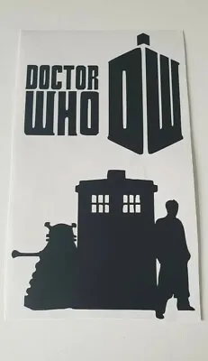 Dr Who Vinyl Decal Sticker Laptop Water Bottle Lunchbox Wall Door Dr Who Design  • £2.40