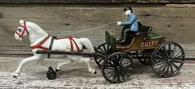 Cast Iron Horse Drawn Police Chief Wagon Vintage Toy 14  Long • $69.95