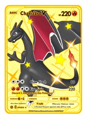 $74 • Buy Champion's Path Charizard V  079/073 Secret Rare Gold Foil Pokemon Card 