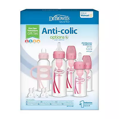 Dr. Brown's Natural Flow Anti-Colic Options+First Year Baby Bottle Gift SetPink • $24.82