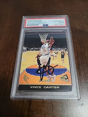 1998 Press Pass Vince Carter Autographed Rookie Card RC PSA/DNA Slabbed Auto  • $149.99