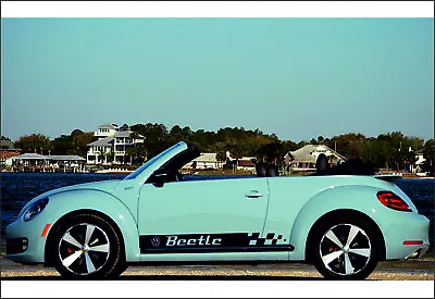 $51 • Buy Volkswagen BEETLE  - 2pcs Side Stripe Body Decal Graphics Vinyl Sticker Logo