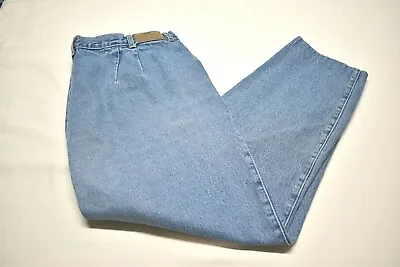 Brittania Vintage Denim Straight Mom Jeans Light Wash 35x24.5 High Rise 9.27.6 • $12.95