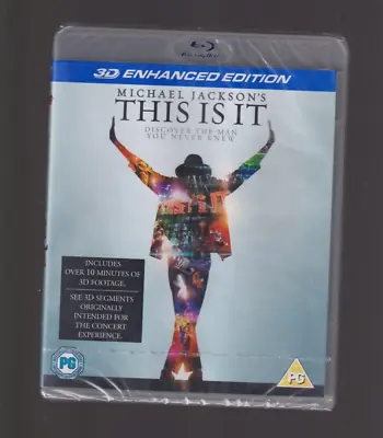 MICHAEL JACKSON RARE - BRAND NEW - PROMO THIS IS IT 3D Enhanced Edition Blu Ray • £7.95