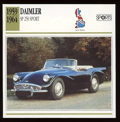 1959 - 1964 Daimler SP 250 Sport  Classic Cars Card • $4.95
