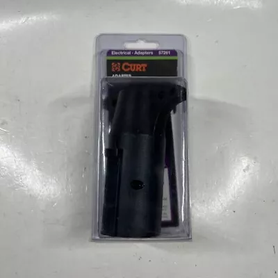 Curt Adapter 7-Way RV Blade To 6-Way Round Trailer Connector Plug Socket  57261 • $10.99