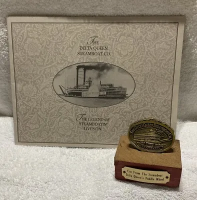 Vtg Delta Queen Steamboat Lives On Booklet Paddle Wheel Piece And Medallion Rare • $47.88